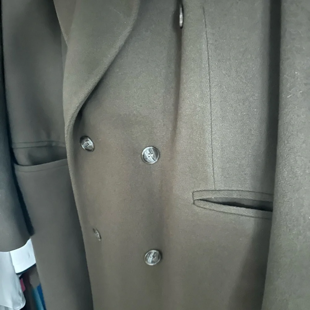 Dior Double-Breasted Long Trench Coat in Dark Brown